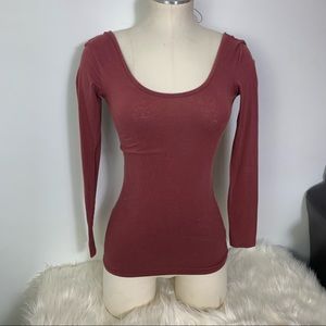 Nollie red long sleeve top